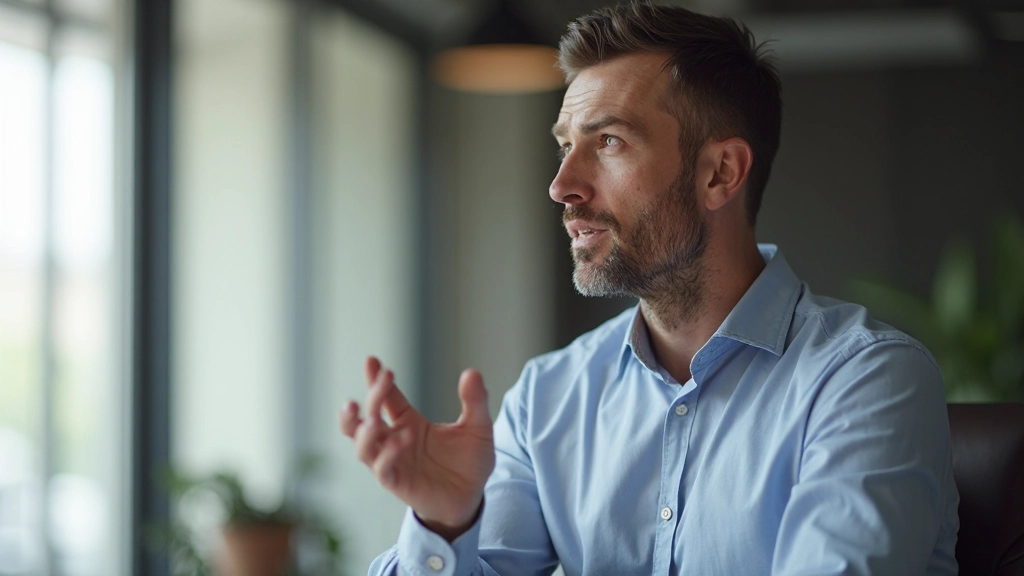 Man luistert intens met concentratie en volle aandacht naar iemand die spreekt