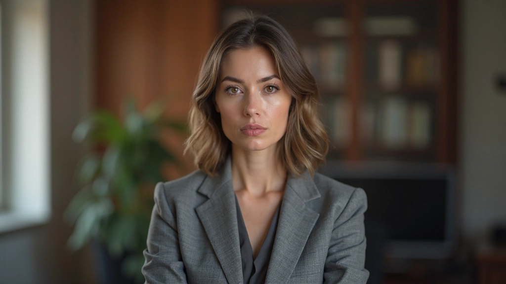 Professionele vrouw met gefocuste blik die belangrijk punt maakt tijdens zakelijke discussie